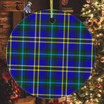 Plaid Christmas Ornaments Scottish Clan Weir Modern Tartan Ceramic Ornament Plaid Ornaments - Scotstee Shop