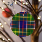 Plaid Christmas Ornaments Scottish Clan Whitelaw Modern Tartan Ceramic Ornament Plaid Ornaments - Scotstee Shop