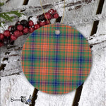 Plaid Christmas Ornaments Scottish Clan Wilson Tartan Ceramic Ornament Plaid Ornaments - Scotstee Shop