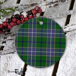 Plaid Christmas Ornaments Scottish Clan Wishart Hunting Tartan Ceramic Ornament Plaid Ornaments - Scotstee Shop