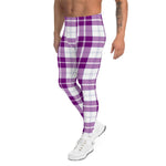 Plaid Mens Running Leggings, Plaid Meggings Men's, Tartan Plaid Leggings Men, plaid leggings, mens running leggings, mens gym leggings, buffalo plaid leggings, brown leggings, grey leggings, red leggings, green leggings, purple leggings, blue leggings, Mens Sports Leggings, meggings men, Pattern Leggings