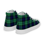Plaid Tartan Men High Top Sneakers Clan Abercrombie Plaid Converse High Tops Sneakers, Converse Christmas Sneakers