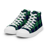 Plaid Tartan Men High Top Sneakers Clan Abercrombie Plaid Converse High Tops Sneakers, Converse Christmas Sneakers