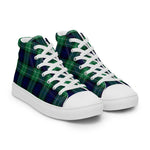 Plaid Tartan Men High Top Sneakers Clan Abercrombie Plaid Converse High Tops Sneakers, Converse Christmas Sneakers