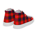 Plaid Tartan Men High Top Sneakers Clan Abernethy Plaid Converse High Tops Sneakers, Converse Christmas Sneakers