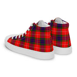 Plaid Tartan Men High Top Sneakers Clan Abernethy Plaid Converse High Tops Sneakers, Converse Christmas Sneakers