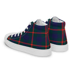 Plaid Tartan Men High Top Sneakers Clan Agnew Plaid Converse High Tops Sneakers, Converse Christmas Sneakers
