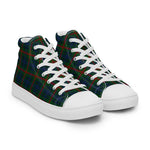 Plaid Tartan Men High Top Sneakers Clan Aiton Hunting Plaid Converse High Tops Sneakers, Converse Christmas Sneakers