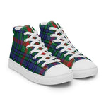 Plaid Tartan Men High Top Sneakers Clan Aiton Plaid Converse High Tops Sneakers, Converse Christmas Sneakers