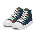 Plaid Tartan Men High Top Sneakers Clan Aiton Plaid Converse High Tops Sneakers, Converse Christmas Sneakers