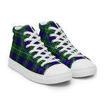 Plaid Tartan Men High Top Sneakers Clan Alexander Plaid Converse High Tops Sneakers, Converse Christmas Sneakers