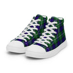 Plaid Tartan Men High Top Sneakers Clan Alexander Plaid Converse High Tops Sneakers, Converse Christmas Sneakers