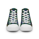 Plaid Tartan Men High Top Sneakers Clan Allison Plaid Converse High Tops Sneakers, Converse Christmas Sneakers