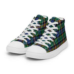 Plaid Tartan Men High Top Sneakers Clan Allison Plaid Converse High Tops Sneakers, Converse Christmas Sneakers