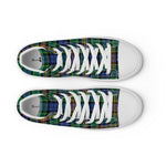 Plaid Tartan Men High Top Sneakers Clan Allison Plaid Converse High Tops Sneakers, Converse Christmas Sneakers