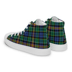 Plaid Tartan Men High Top Sneakers Clan Allison Plaid Converse High Tops Sneakers, Converse Christmas Sneakers