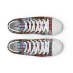 Plaid Tartan Men High Top Sneakers Clan Anderson Ancient Plaid Converse High Tops Sneakers, Converse Christmas Sneakers