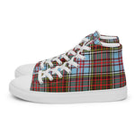 Plaid Tartan Men High Top Sneakers Clan Anderson Ancient Plaid Converse High Tops Sneakers, Converse Christmas Sneakers