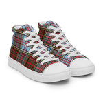 Plaid Tartan Men High Top Sneakers Clan Anderson Ancient Plaid Converse High Tops Sneakers, Converse Christmas Sneakers