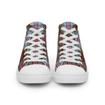 Plaid Tartan Men High Top Sneakers Clan Anderson Ancient Plaid Converse High Tops Sneakers, Converse Christmas Sneakers