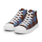 Plaid Tartan Men High Top Sneakers Clan Anderson Modern Plaid Converse High Tops Sneakers, Converse Christmas Sneakers