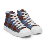 Plaid Tartan Men High Top Sneakers Clan Anderson Modern Plaid Converse High Tops Sneakers, Converse Christmas Sneakers