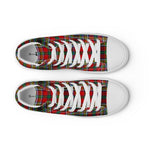 Plaid Tartan Men High Top Sneakers Clan Anderson Of Arbrake Plaid Converse High Tops Sneakers, Converse Christmas Sneakers