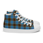 Plaid Tartan Men High Top Sneakers Clan Anderson Plaid Converse High Tops Sneakers, Converse Christmas Sneakers