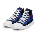 Plaid Tartan Men High Top Sneakers Clan Angus Modern Plaid Converse High Tops Sneakers, Converse Christmas Sneakers