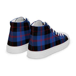 Plaid Tartan Men High Top Sneakers Clan Angus Modern Plaid Converse High Tops Sneakers, Converse Christmas Sneakers