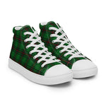Plaid Tartan Men High Top Sneakers Clan Anstruther Hunting Plaid Converse High Tops Sneakers, Converse Christmas Sneakers