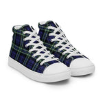 Plaid Tartan Men High Top Sneakers Clan Arbuthnot Plaid Converse High Tops Sneakers, Converse Christmas Sneakers
