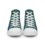 Plaid Tartan Men High Top Sneakers Clan Arbuthnott Hunting Plaid Converse High Tops Sneakers, Converse Christmas Sneakers