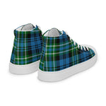 Plaid Tartan Men High Top Sneakers Clan Arbuthnott Hunting Plaid Converse High Tops Sneakers, Converse Christmas Sneakers