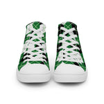 Plaid Tartan Men High Top Sneakers Clan Argyle Diagonal Diamond Plaid Converse High Tops Sneakers, Converse Christmas Sneakers