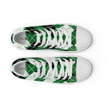 Plaid Tartan Men High Top Sneakers Clan Argyle Diagonal Diamond Plaid Converse High Tops Sneakers, Converse Christmas Sneakers