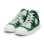 Plaid Tartan Men High Top Sneakers Clan Argyle Diagonal Diamond Plaid Converse High Tops Sneakers, Converse Christmas Sneakers