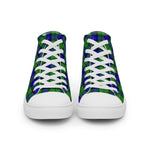 Plaid Tartan Men High Top Sneakers Clan Armstrong Hunting Plaid Converse High Tops Sneakers, Converse Christmas Sneakers