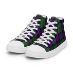 Plaid Tartan Men High Top Sneakers Clan Armstrong Plaid Converse High Tops Sneakers, Converse Christmas Sneakers