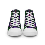 Plaid Tartan Men High Top Sneakers Clan Armstrong Plaid Converse High Tops Sneakers, Converse Christmas Sneakers