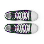 Plaid Tartan Men High Top Sneakers Clan Armstrong Plaid Converse High Tops Sneakers, Converse Christmas Sneakers