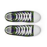 Plaid Tartan Men High Top Sneakers Clan Arnott Plaid Converse High Tops Sneakers, Converse Christmas Sneakers