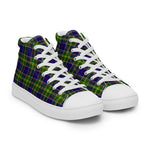 Plaid Tartan Men High Top Sneakers Clan Arnott Plaid Converse High Tops Sneakers, Converse Christmas Sneakers