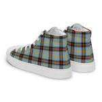 Plaid Tartan Men High Top Sneakers Clan Bell Plaid Converse High Tops Sneakers, Converse Christmas Sneakers