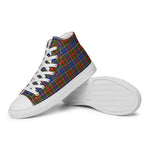Plaid Tartan Men High Top Sneakers Clan Bethune Plaid Converse High Tops Sneakers, Converse Christmas Sneakers