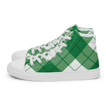 Plaid Tartan Men High Top Sneakers Clan Bias Plaid Converse High Tops Sneakers, Converse Christmas Sneakers