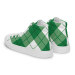Plaid Tartan Men High Top Sneakers Clan Bias Plaid Converse High Tops Sneakers, Converse Christmas Sneakers
