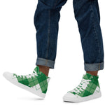 Plaid Tartan Men High Top Sneakers Clan Bias Plaid Converse High Tops Sneakers, Converse Christmas Sneakers