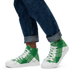 Plaid Tartan Men High Top Sneakers Clan Bias Plaid Converse High Tops Sneakers, Converse Christmas Sneakers