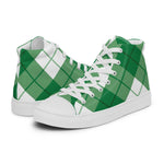 Plaid Tartan Men High Top Sneakers Clan Bias Plaid Converse High Tops Sneakers, Converse Christmas Sneakers